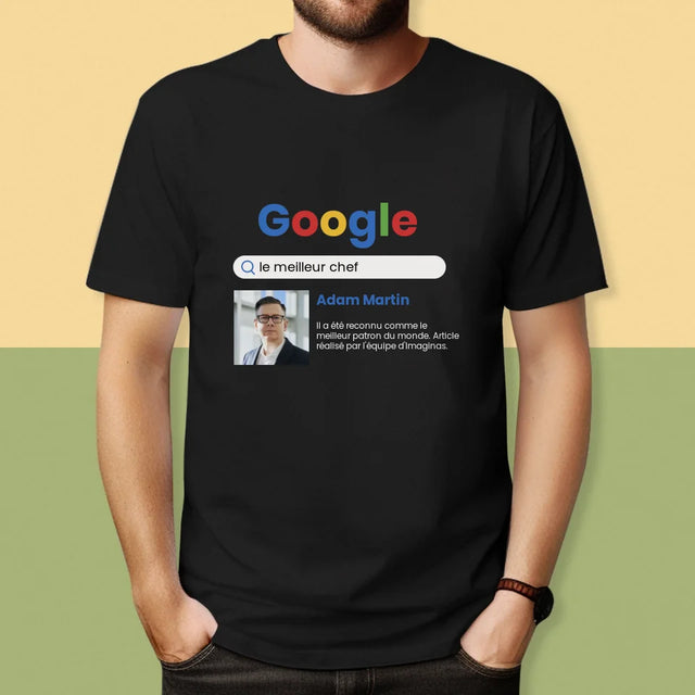 La Photo Et Un Texte: Meilleur Patron Résultat Google - T-Shirt Pour Hommes