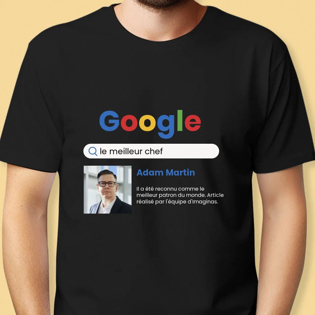 La Photo Et Un Texte: Meilleur Patron Résultat Google - T-Shirt Pour Hommes