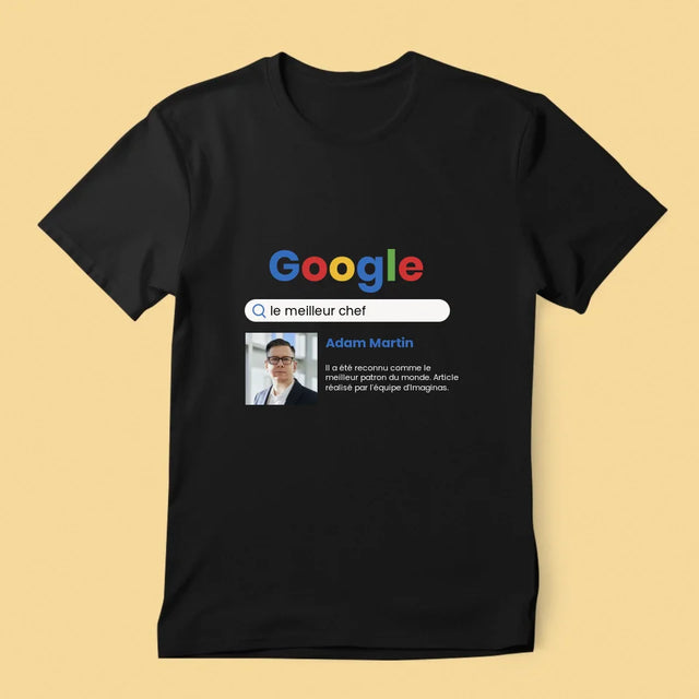 La Photo Et Un Texte: Meilleur Patron Résultat Google - T-Shirt Pour Hommes