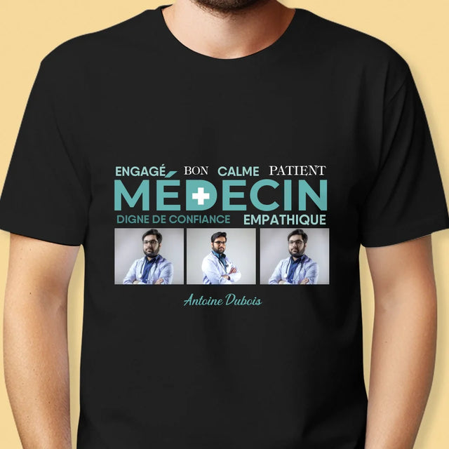 Le Collage Photo: Docteur Caractéristiques - T-Shirt Pour Hommes