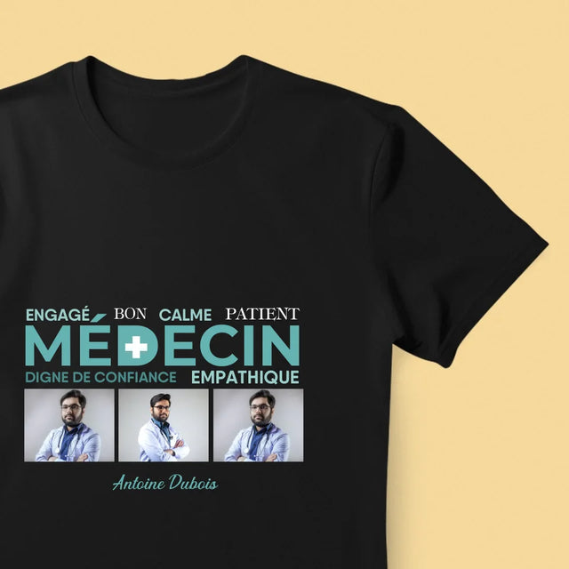 Le Collage Photo: Docteur Caractéristiques - T-Shirt Pour Hommes