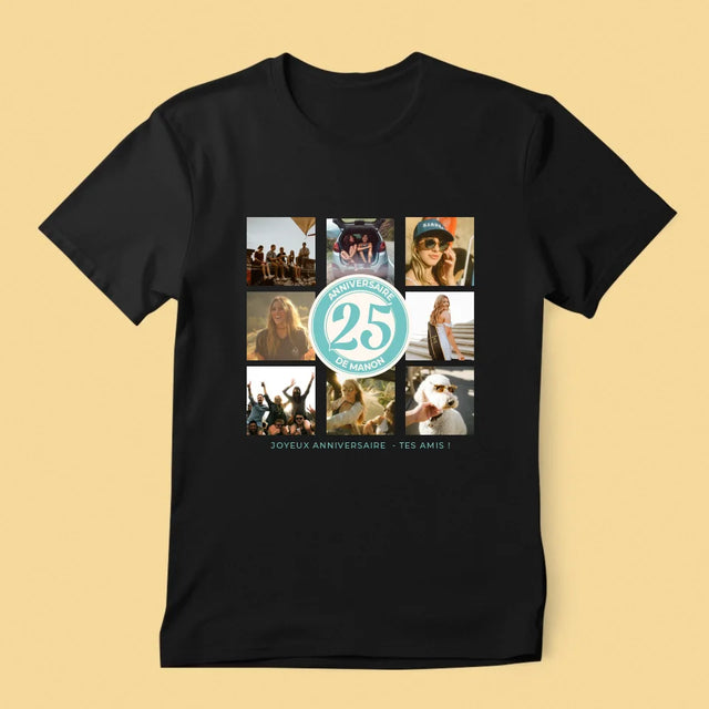 Le Collage Photo: 25 Anniversaire - T-Shirt Pour Hommes