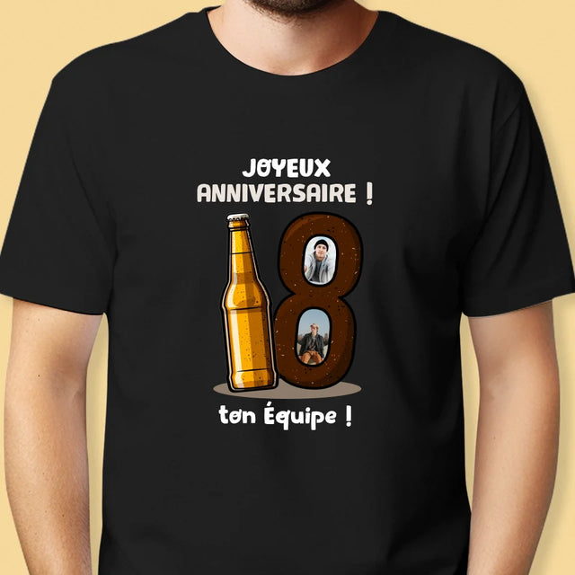 Le Collage Photo: 18 Bière - T-Shirt Pour Hommes