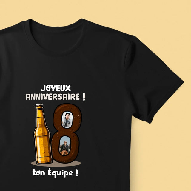 Le Collage Photo: 18 Bière - T-Shirt Pour Hommes