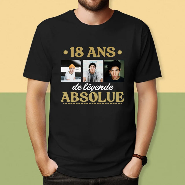 Le Collage Photo: 18 Ans De Légende Absolue - T-Shirt Pour Hommes