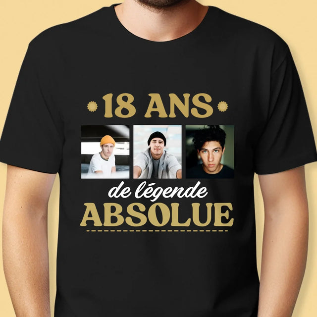 Le Collage Photo: 18 Ans De Légende Absolue - T-Shirt Pour Hommes