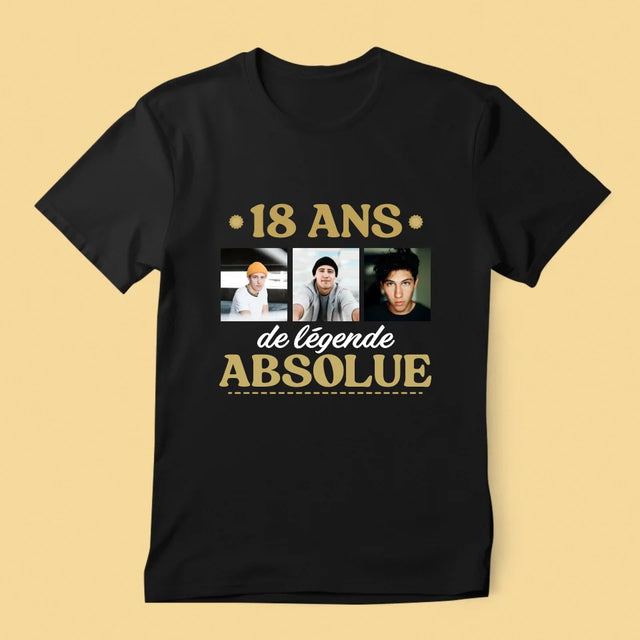 Le Collage Photo: 18 Ans De Légende Absolue - T-Shirt Pour Hommes