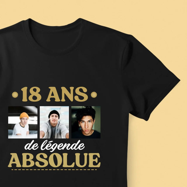 Le Collage Photo: 18 Ans De Légende Absolue - T-Shirt Pour Hommes