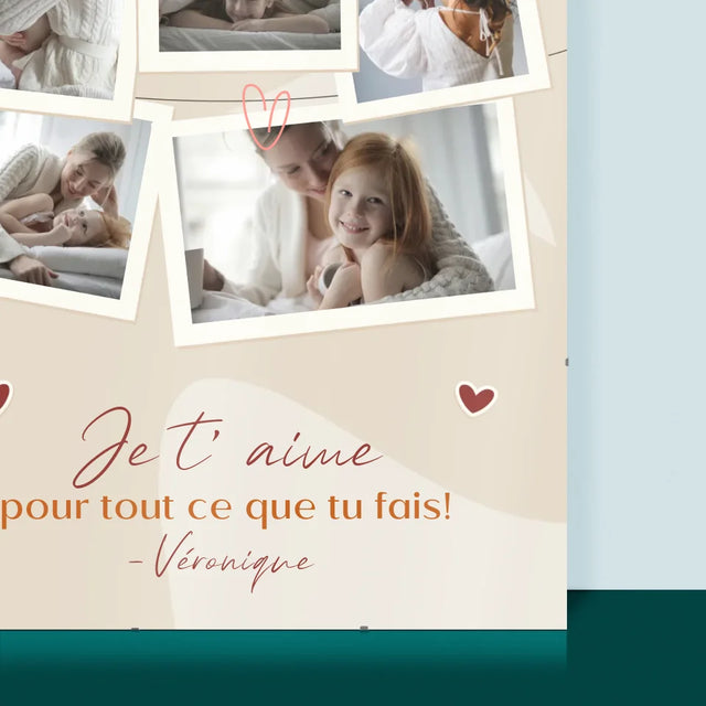 Le Collage Photo: Je T'Aime Maman Photos - Affiche