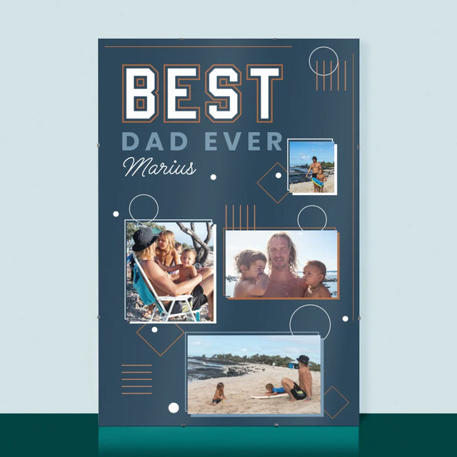 Le Collage Photo: Best Dad Ever - Affiche