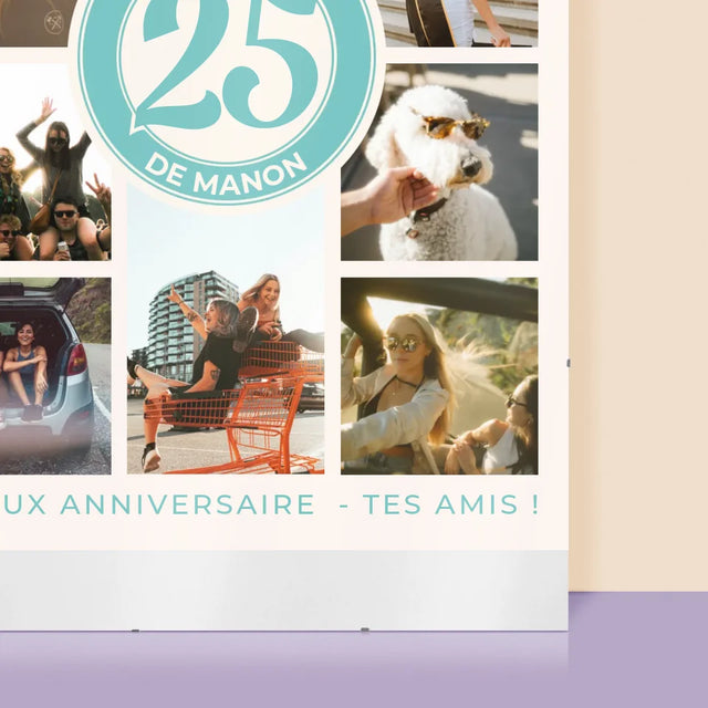 Le Collage Photo: 25 Anniversaire - Affiche