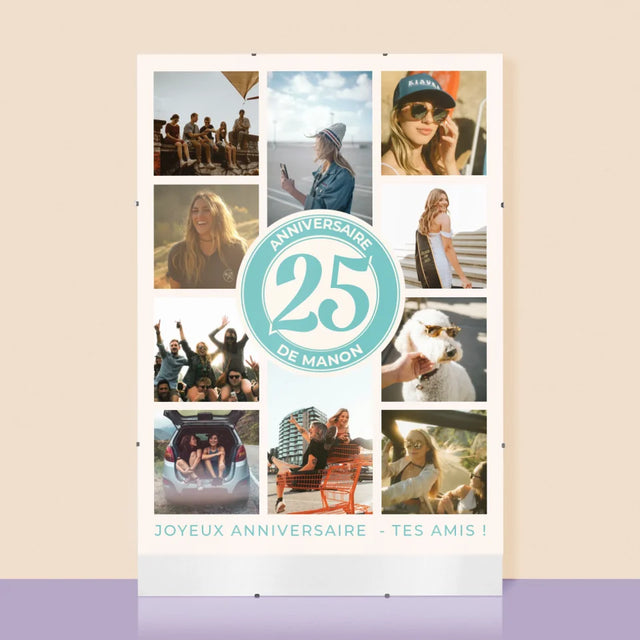 Le Collage Photo: 25 Anniversaire - Affiche