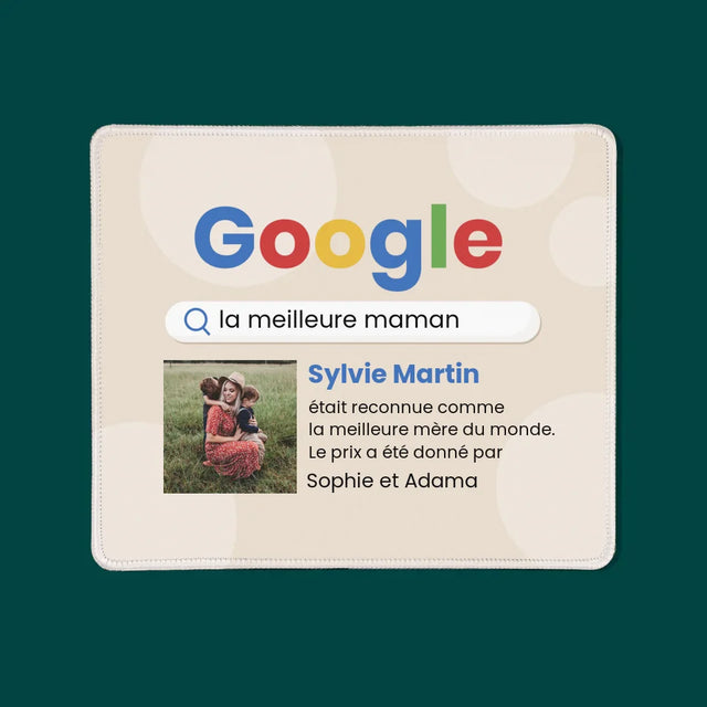 La Photo Et Un Texte: Meilleure Maman, Le Résultat Google - Tapis De Souris