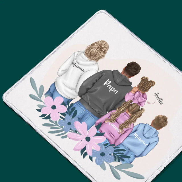 La Création Du Personnage: Famille Avec Enfants - Tapis De Souris