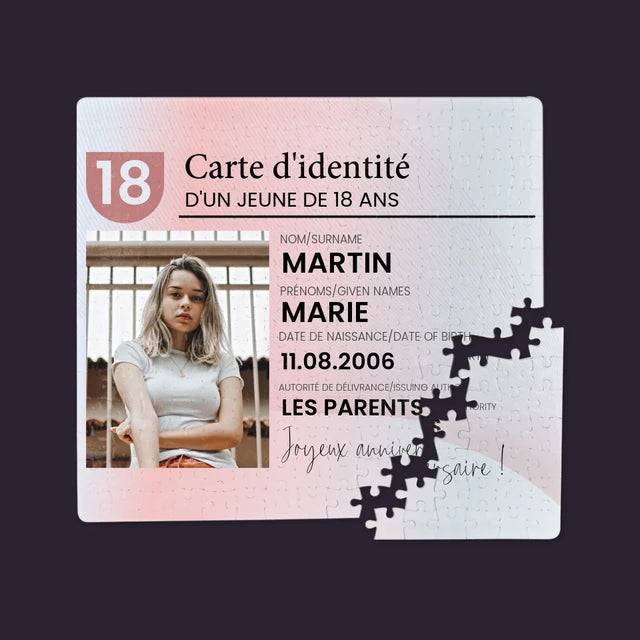 La Photo Et Un Texte: Carte D'Identité - Casse-Têtes