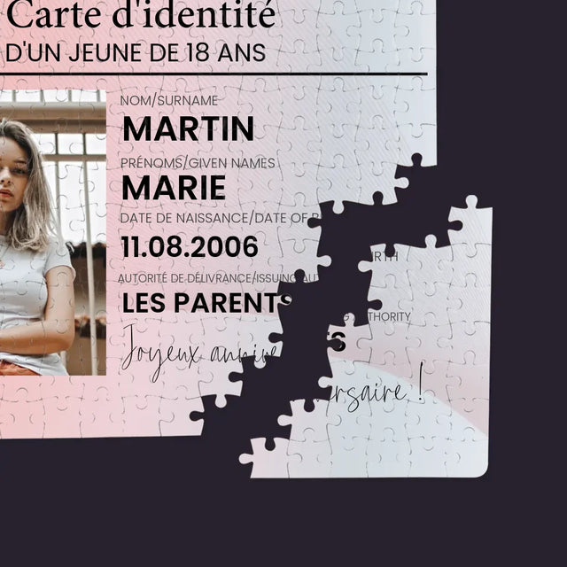 La Photo Et Un Texte: Carte D'Identité - Casse-Têtes