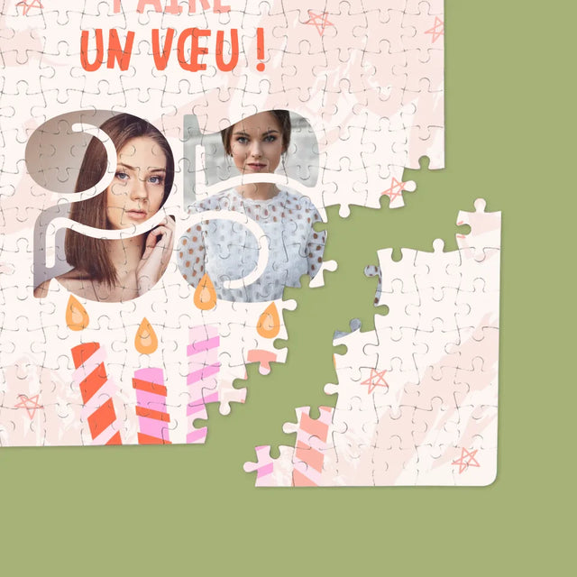 Collage Photo De Lettre: Faire Un Vœu - Casse-Têtes