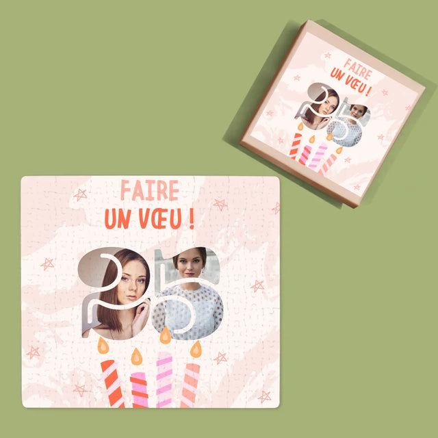 Collage Photo De Lettre: Faire Un Vœu - Casse-Têtes