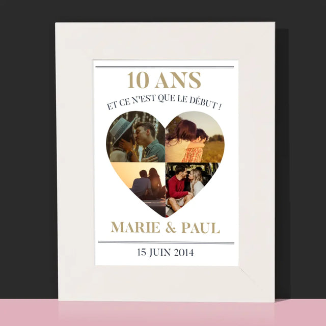 Forme Des Photos: Anniversaire De Mariage Coeur - Cadre Photo