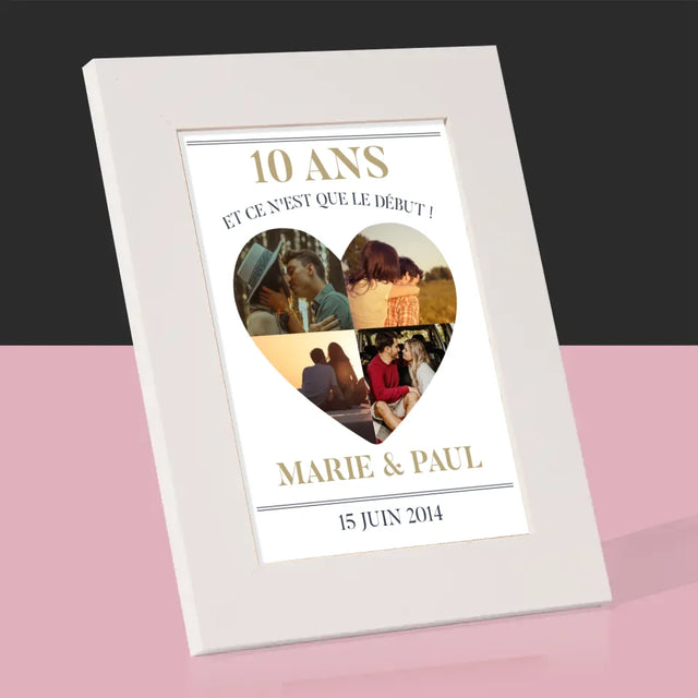 Forme Des Photos: Anniversaire De Mariage Coeur - Cadre Photo