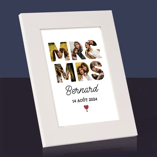 Collage Photo De Lettre: Mr&Mrs - Cadre Photo