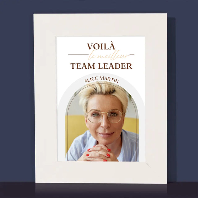 La Photo Et Un Texte: Le Meilleur Team Leader - Cadre Photo