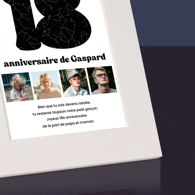 La Carte Des Étoiles: 18E Anniversaire, Étoiles, Avec Dédicace - Cadre Photo 