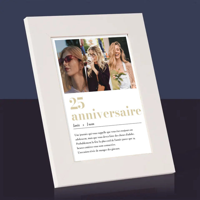 Le Collage Photo: 25E Anniversaire Définition - Cadre Photo