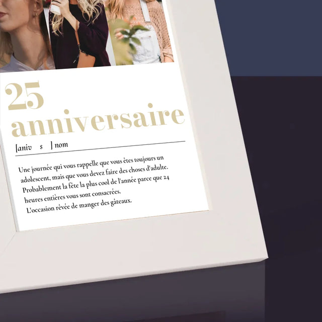 Le Collage Photo: 25E Anniversaire Définition - Cadre Photo