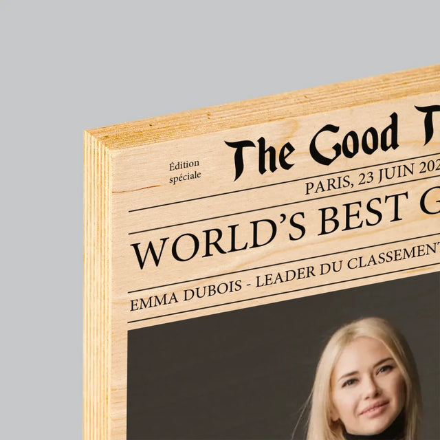 La Couverture De Magazine: World’S Best Girl Boss - Impression Sur Bois