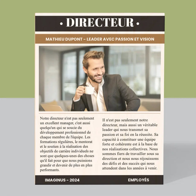 La Couverture De Magazine: Directeur - Impression Sur Bois