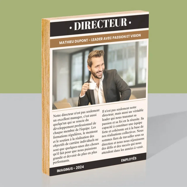 La Couverture De Magazine: Directeur - Impression Sur Bois