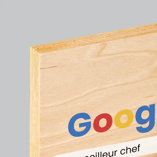 La Photo Et Un Texte: Meilleur Patron Résultat Google - Impression Sur Bois