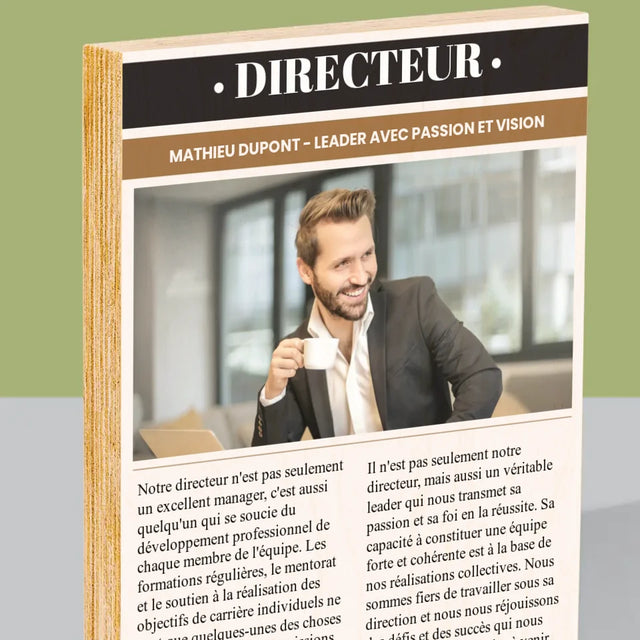 La Couverture De Magazine: Directeur - Impression Sur Bois