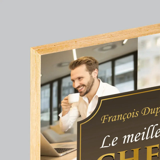 Le Collage Photo: Le Meilleur Chef Du Monde - Impression Sur Bois