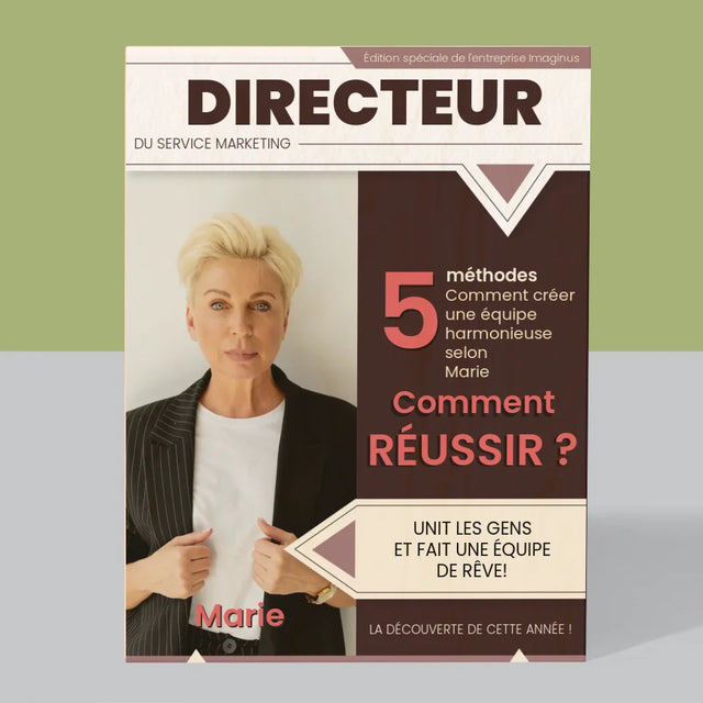 La Couverture De Magazine: Directeur - Impression Sur Bois