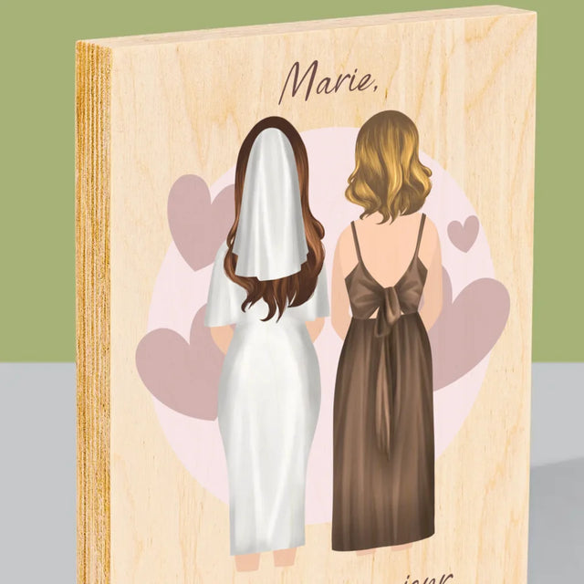 La Création Du Personnage: Demoiselle D'Honneur - Impression Sur Bois