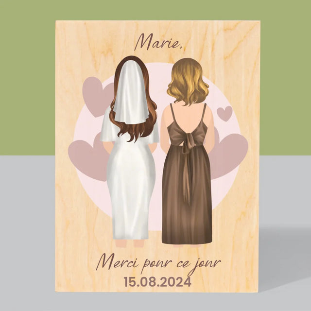 La Création Du Personnage: Demoiselle D'Honneur - Impression Sur Bois