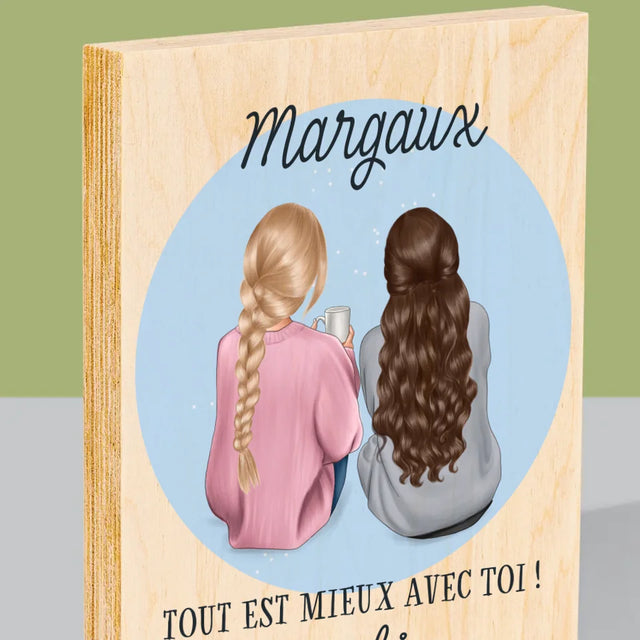 La Création Du Personnage: Les Amies - Impression Sur Bois