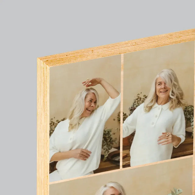 Le Collage Photo: Une Retraite Réussie - Impression Sur Bois