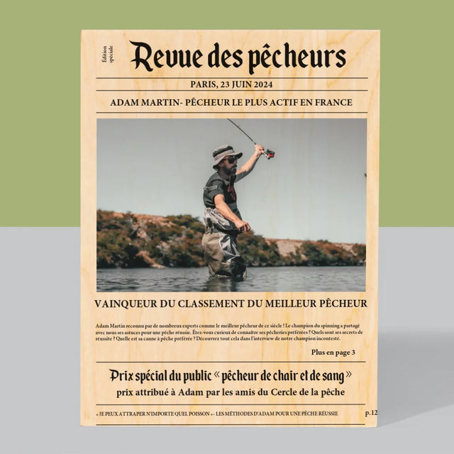 La Photo Et Un Texte: Revue Des Pêcheurs - Impression Sur Bois