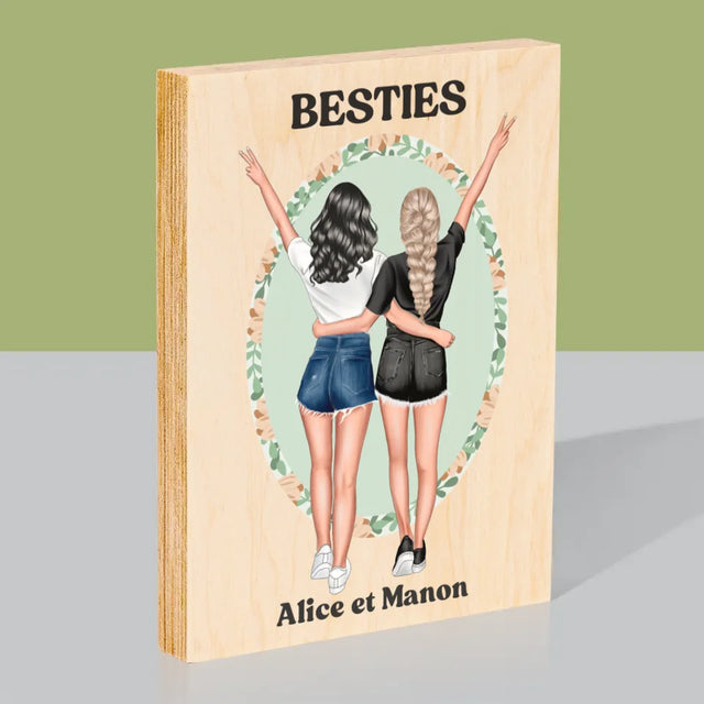 La Création Du Personnage: Best Friends - Impression Sur Bois