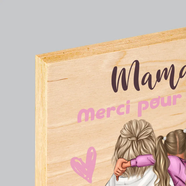 La Création Du Personnage: Mère Avec Enfant - Impression Sur Bois