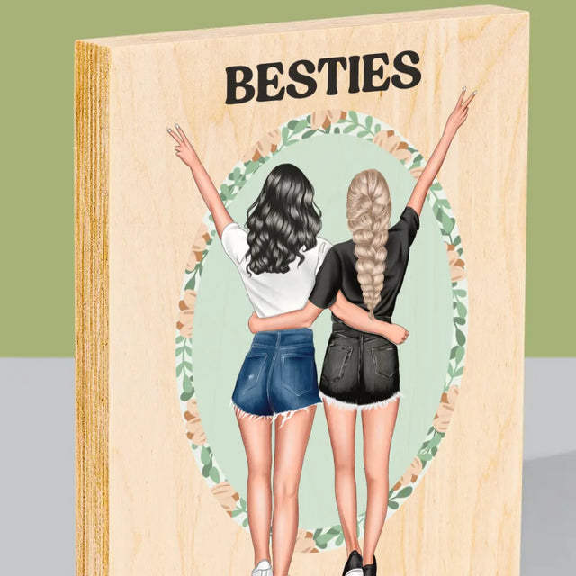 La Création Du Personnage: Best Friends - Impression Sur Bois