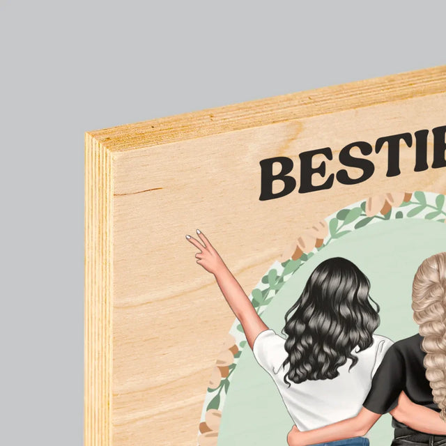 La Création Du Personnage: Best Friends - Impression Sur Bois