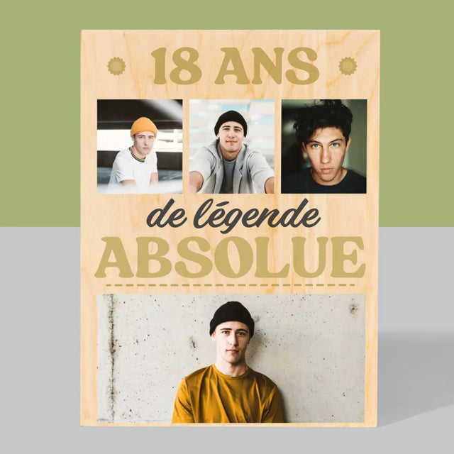 Le Collage Photo: 18 Ans De Légende Absolue - Impression Sur Bois