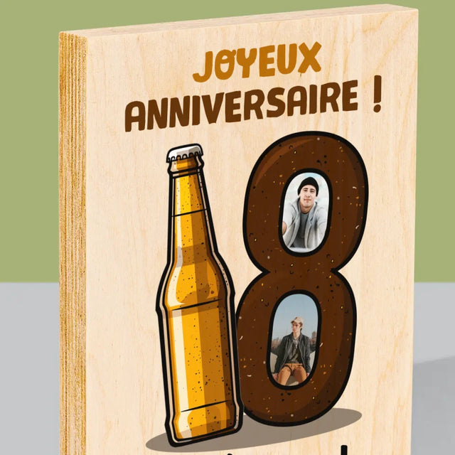 Le Collage Photo: 18 Bière - Impression Sur Bois