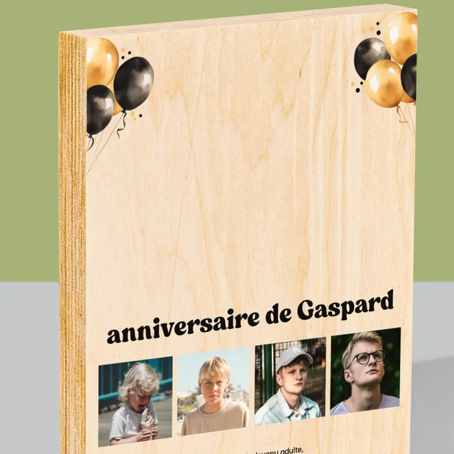 La Carte Des Étoiles: 18E Anniversaire, Étoiles, Avec Dédicace - Impression Sur Bois 