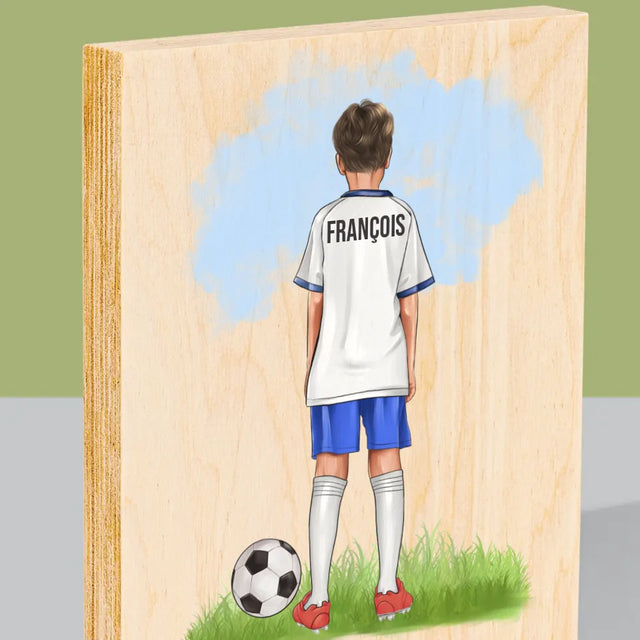 La Création Du Personnage: Super Footballeur - Impression Sur Bois