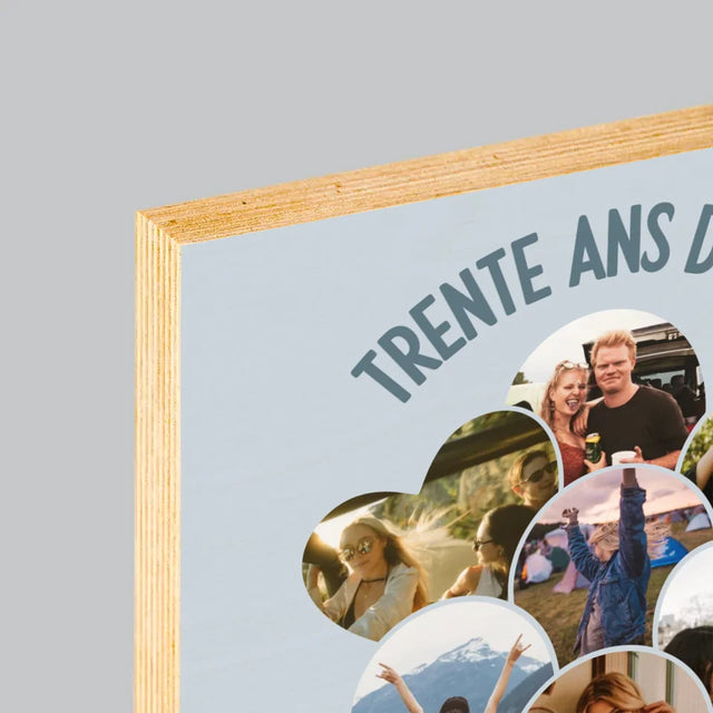 Forme Des Photos: Trente Ans Ballons - Impression Sur Bois